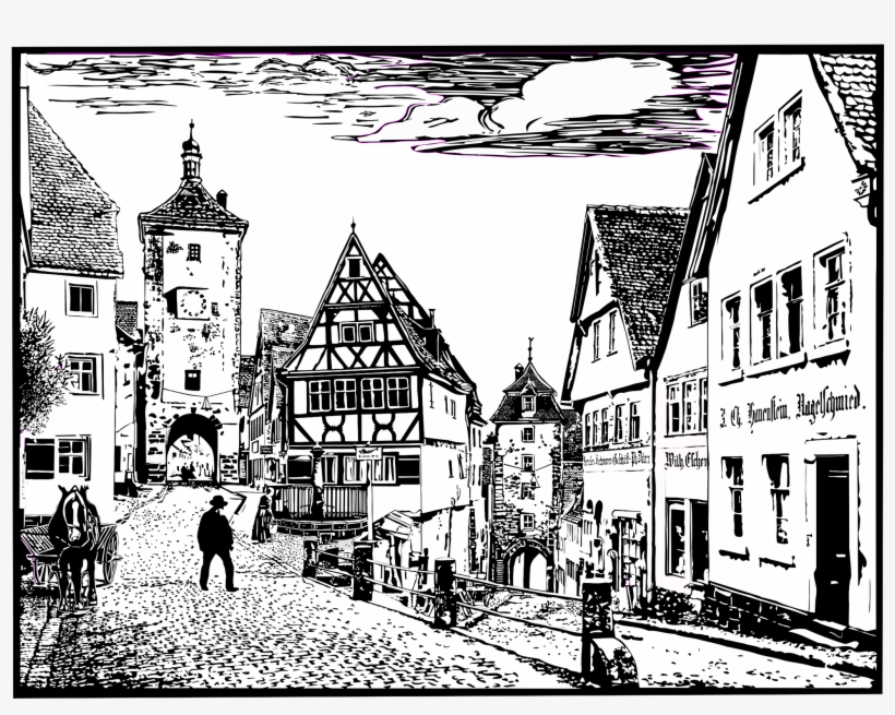 This Free Icons Png Design Of Cityscape Of Rothenburg,, transparent png #6626520