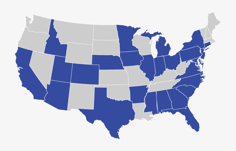 Map Displays States Where Current Datascience@smu Students, transparent png #6629373