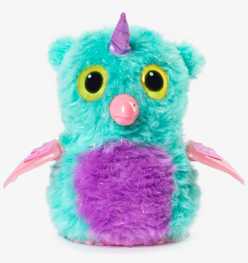 Hatchimals Owlicorn Glitter Blue Large, transparent png #6631037