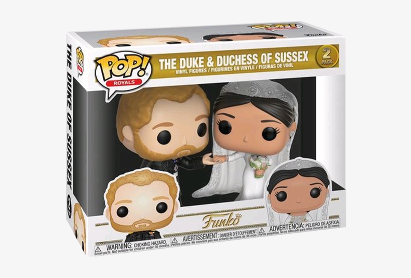 Duke & Duchess Of Sussex Pop Vinyl 2-pack, transparent png #6631039