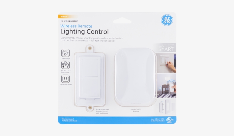 Ge Myselectsmart Wireless Remote Control Light Switch Free Transpa Png Pngkey - Wireless Wall Switch Remote For Indoor Light Control Ge Myselectsmart Wireless Remote Control Light Switch Free Transpa Png Pngkey - Wireless Wall Switch Remote For Indoor Light Control