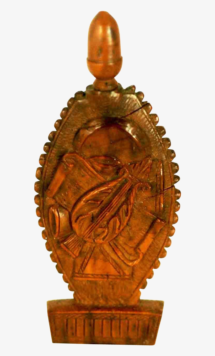 A Finely Carved Coquilla Nut Scent, Perfume Bottle, transparent png #6633232
