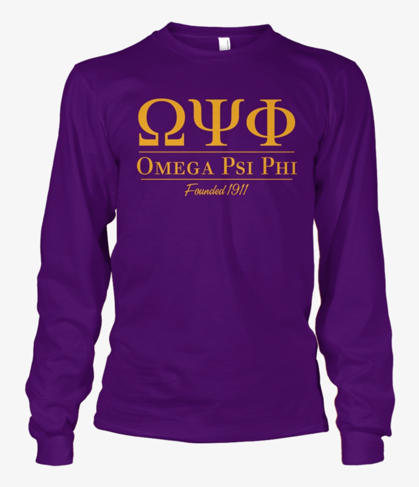 Omega Psi Phi Collegiate Long Sleeve Letters Greek, transparent png #6635162