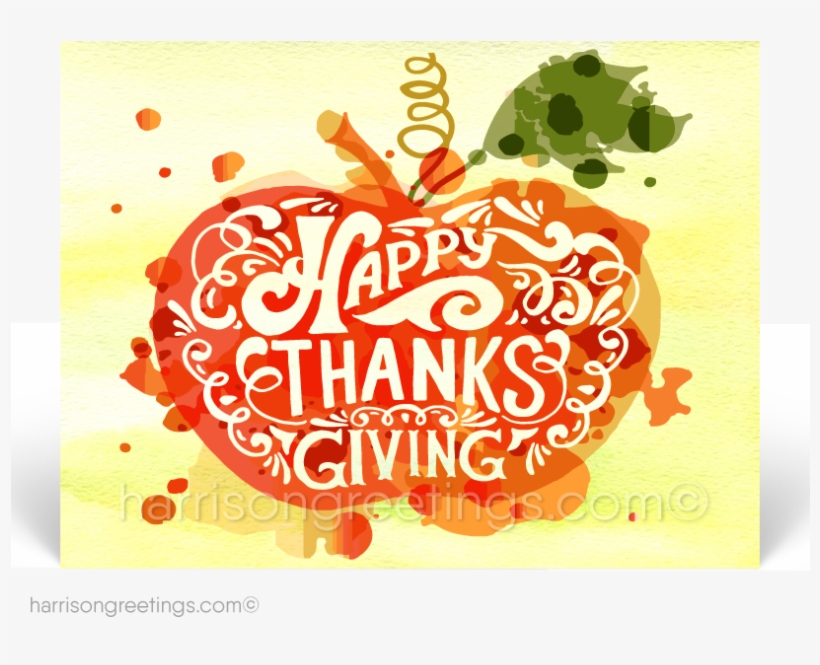 Retro Watercolor Thanksgiving Postcards, transparent png #6636758