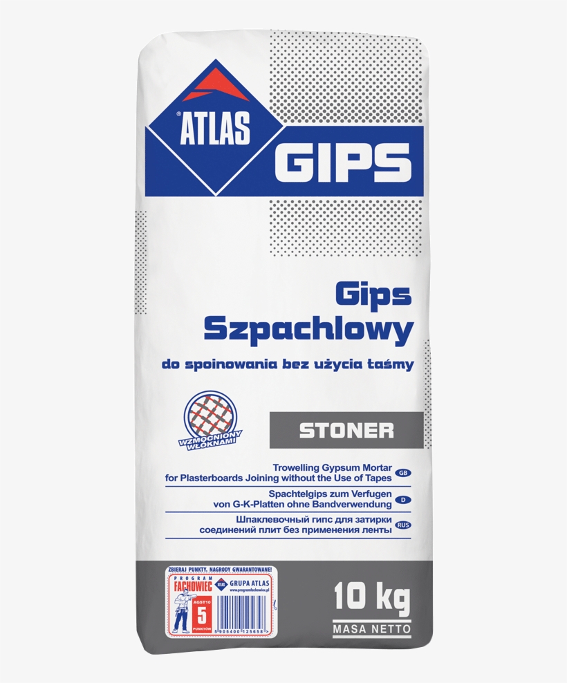 Atlas Gips Stoner Spackel Invändig För Spackling Utan, transparent png #6641822