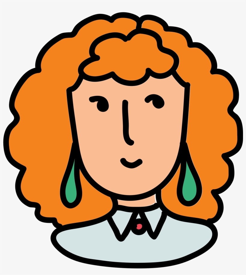 User Female Red Hair Icon, transparent png #6642280