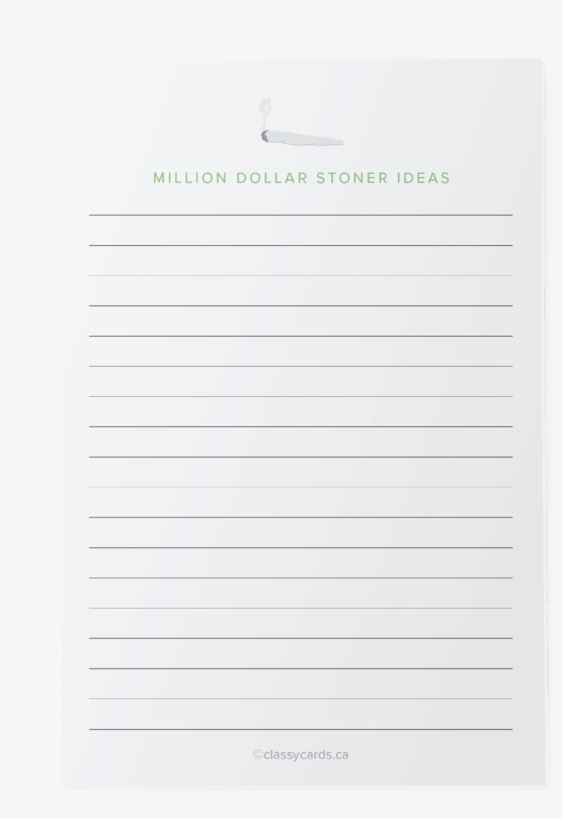 Stoner Ideas Notepad, transparent png #6642379