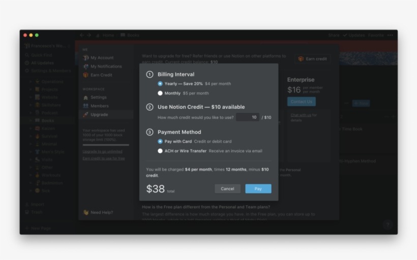Notion Paid Plan, transparent png #6644643