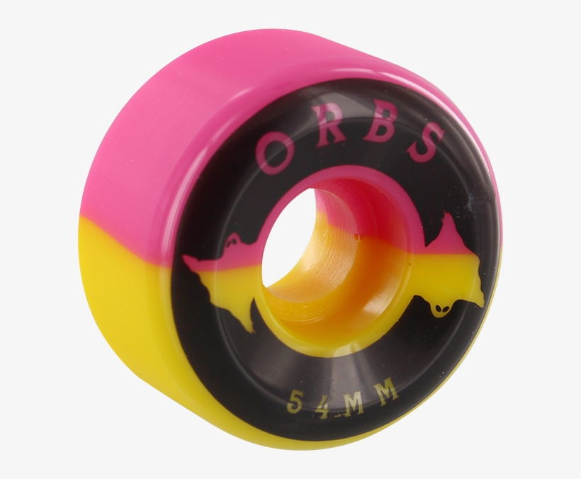 Orbs Specters 54mm 99a Pink/yellow W/black Wheels Set, transparent png #6647682