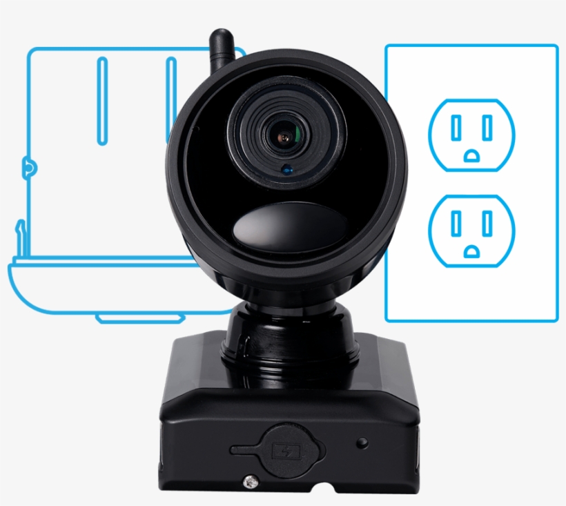Plug In Hybrid Wire-free Security Camera, transparent png #6648030