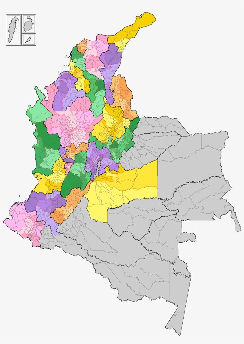 Mapa De Colombia, transparent png #6650288