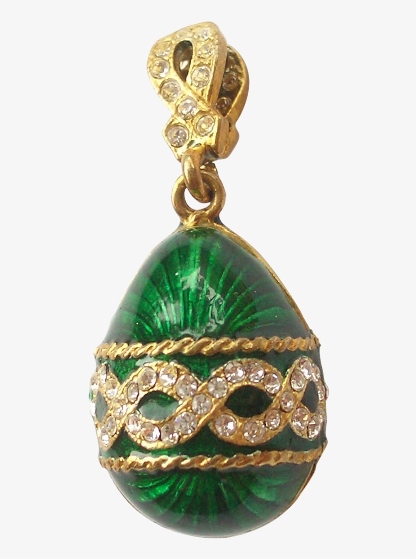 Sterling Silver Gold Washed Green Enamel And Crystal, transparent png #6651879