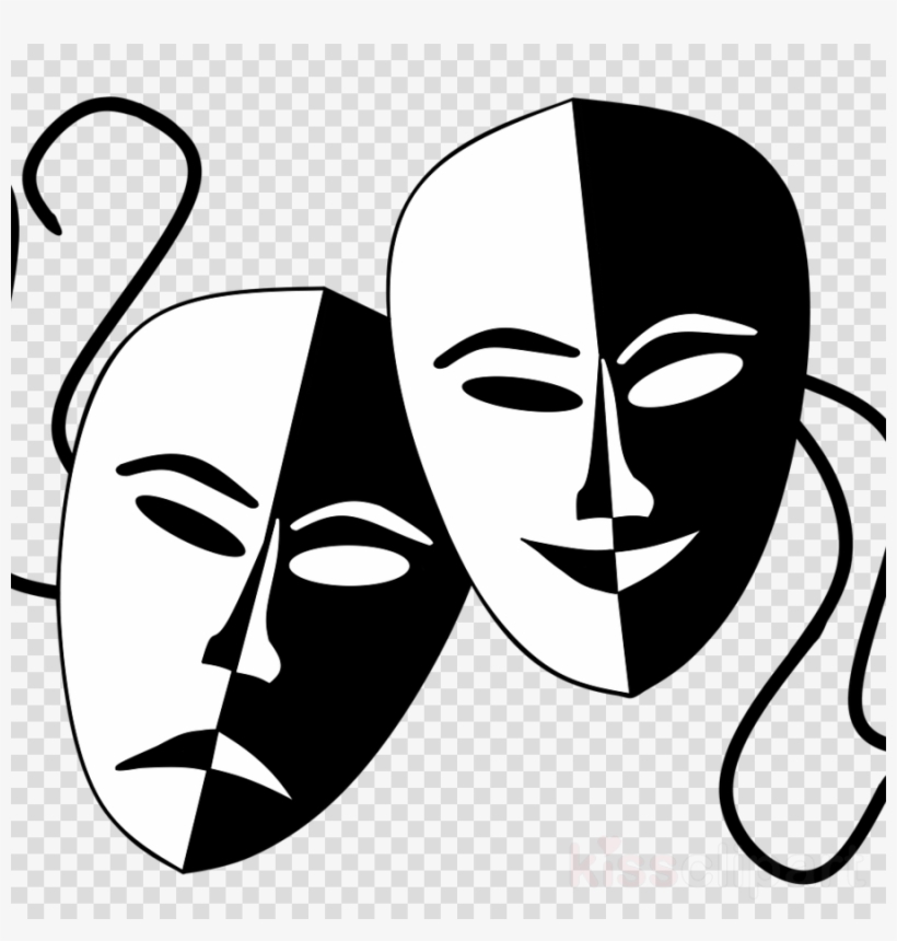 Drama Mask Clip Art Clipart Mask Sock And Buskin Tragedy, transparent png #6653196