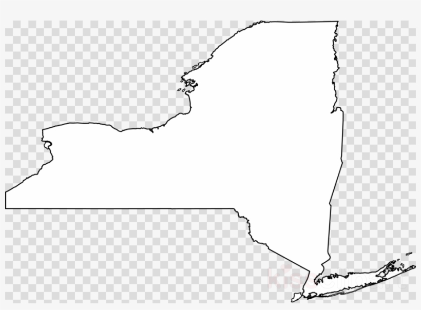 New York State Outline Clipart Manhattan Illinois North, transparent png #6653636