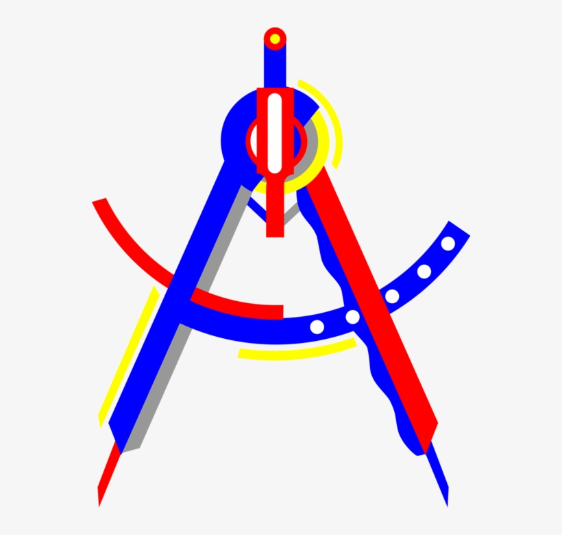 Vector Illustration Of Measurement Compass Used In, transparent png #6653718