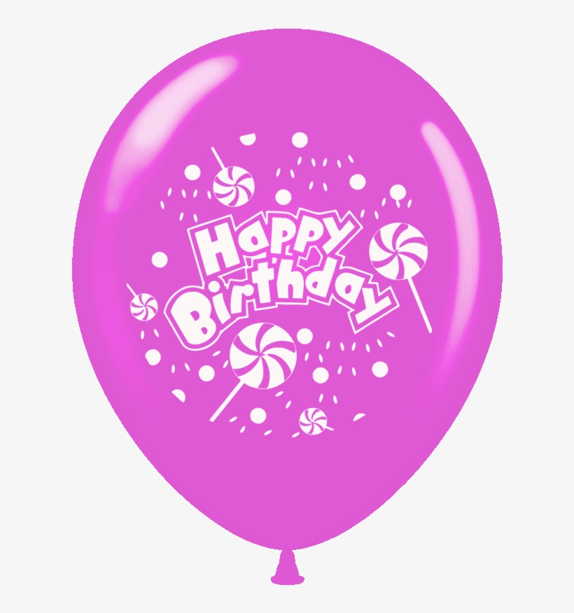 Balloons Printed Happy Birthday 1 Side 15 Pcs Pack, transparent png #6654607