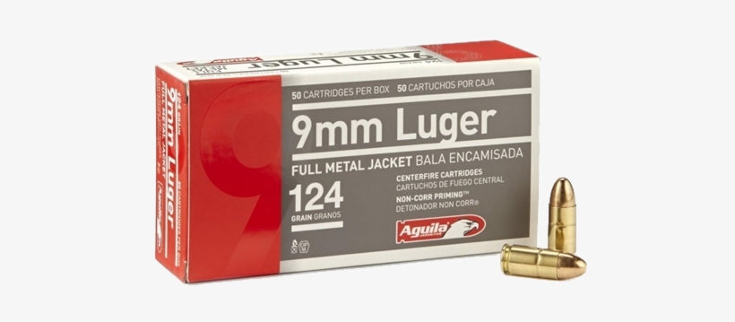 Aguila 9mm Luger 124gr, transparent png #6658209