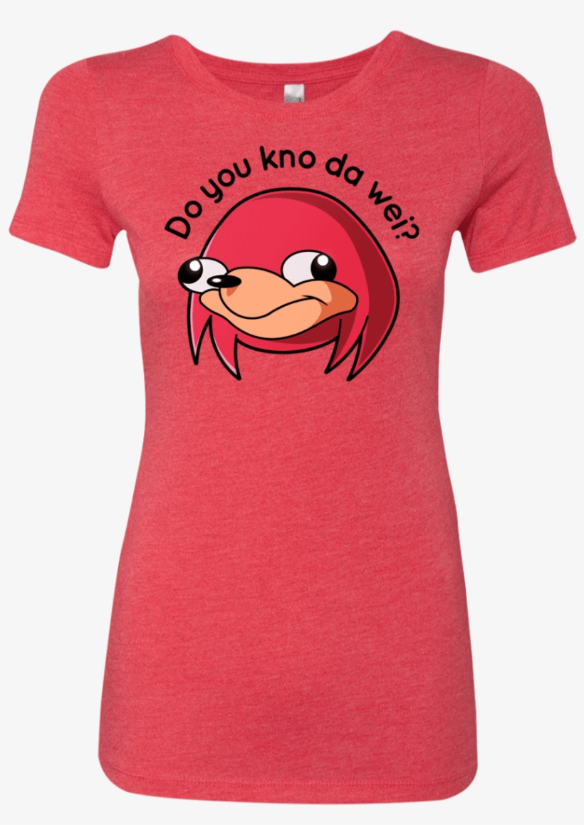Ugandan Knuckles Womens Triblend Shirt Pop Up Tee Png, transparent png #6664323