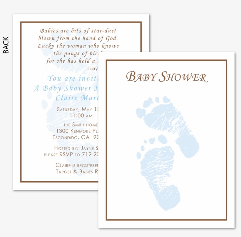 Tiny Feet Baby Shower Invitation, transparent png #6665179