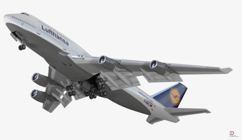 1 Boeing 747 400er Lufthansa Rigged Royalty Free 3d, transparent png #6666705