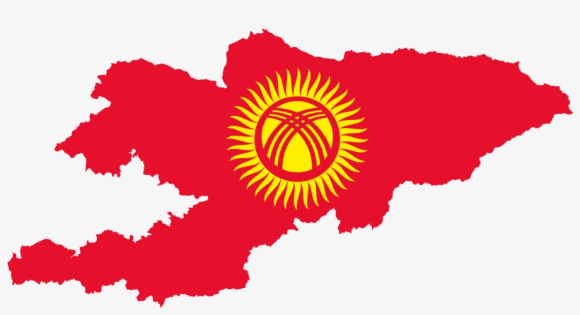 This Free Icons Png Design Of Kyrgyzstan Map Flag, transparent png #6668367