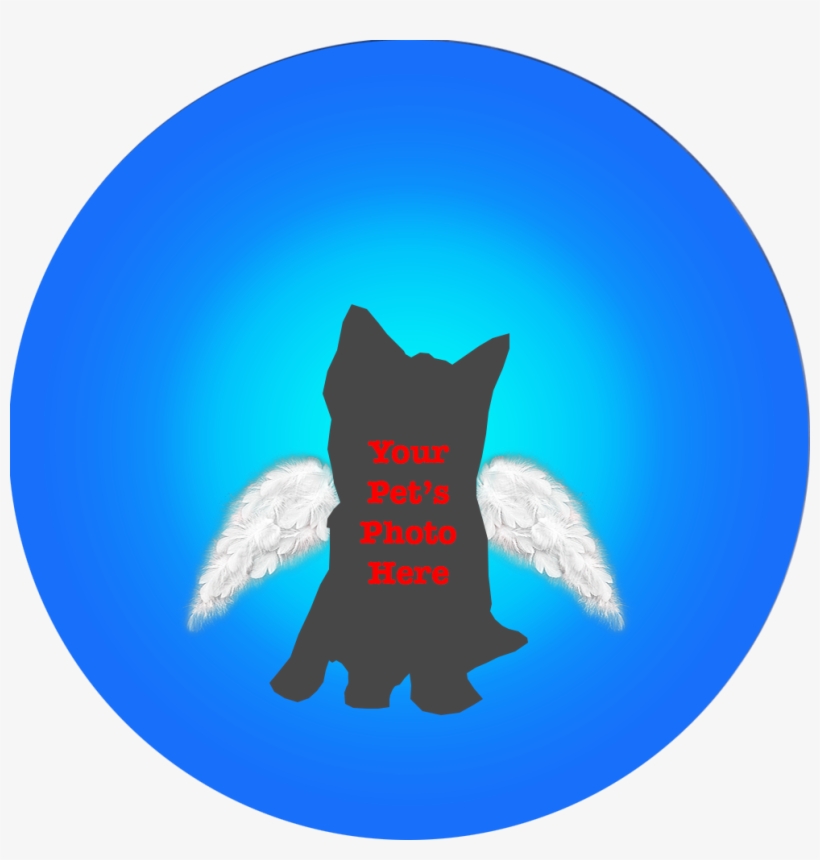 Personalised Dog Angel Ceramic Circle Ornament, transparent png #6668473