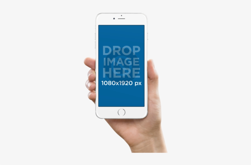 Mockup Of A Hand Holding Iphone 6 Plus A10768, transparent png #6670042