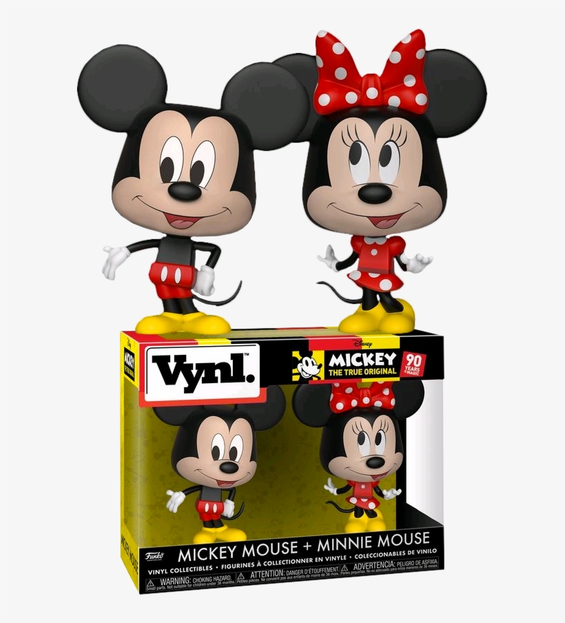 Disney Mickey Mouse & Minnie Mouse Vynl Figure 2-pack, transparent png #6674713