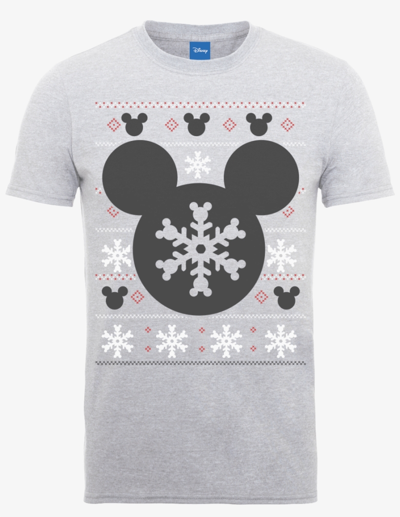 Disney Mickey Mouse Mickey Christmas Men's Grey T-shirt, transparent png #6675184