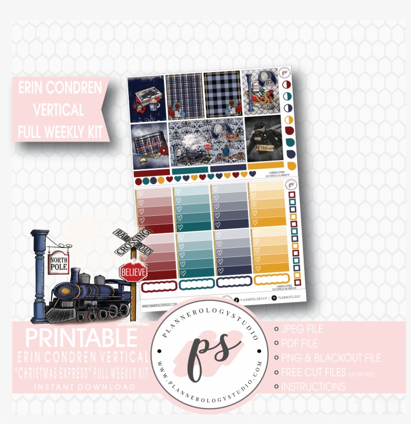 Christmas Express Full Weekly Kit Printable Planner, transparent png #6675556