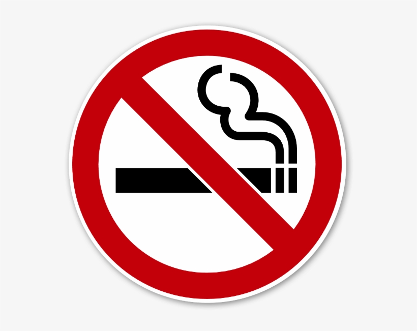 No Smoking Sign Sticker, transparent png #6676508