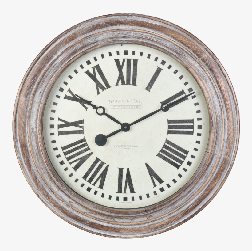 Benjamin Clock Grey Wood, transparent png #6676828