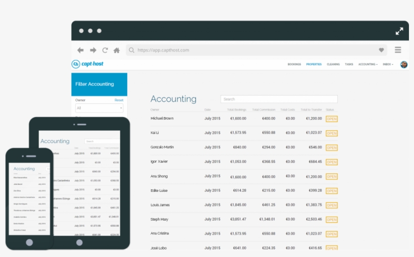 Invoices Homepage Capthost Short Term Rental Agency, transparent png #6677215