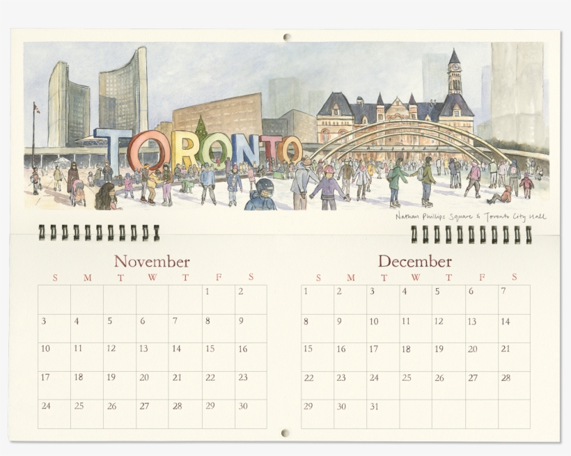 Sale Toronto Sketches 2019 Wall Calendar, transparent png #6677318