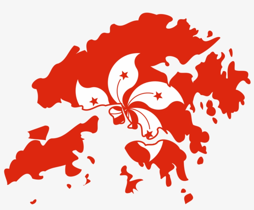 Hong Kong Flag-map, transparent png #6683692