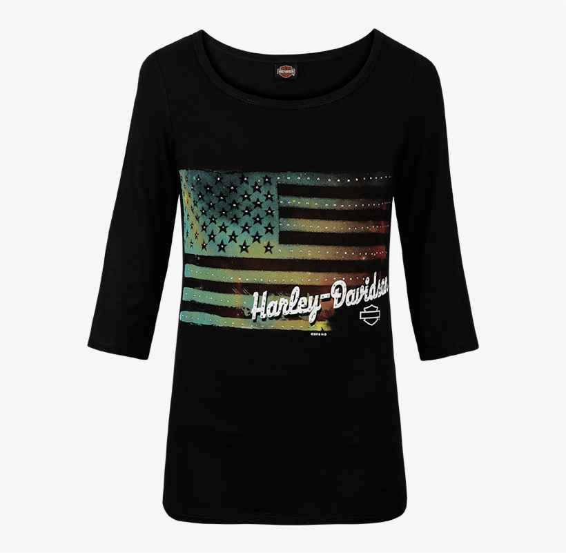 Harley-davidson Washed Flag Dealer Tee, transparent png #6685085