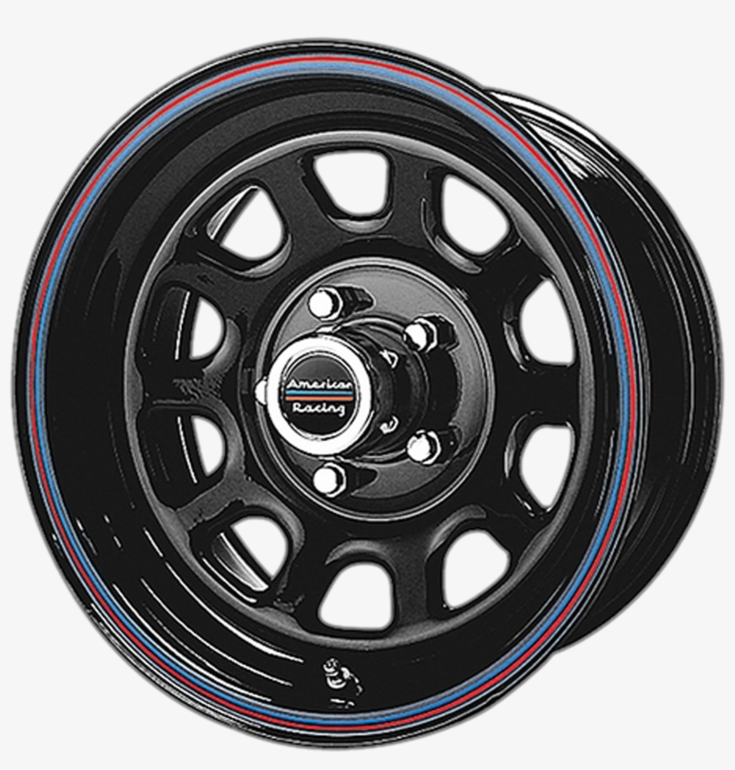 American Racing 767 Gloss Black Steel With Red And, transparent png #6685341