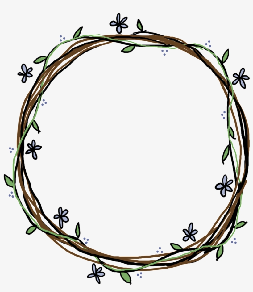 Simple Brown Floral Branches Hand Painted Garland Decorative, transparent png #6686832