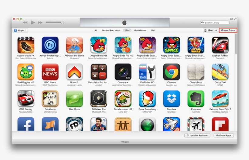 بعد از باز شدن آیتونز استور به قسمت App Store بروید, transparent png #6687115