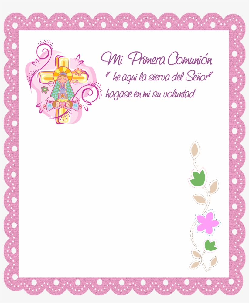 Hola Chicas Esta Fue La Invitacion De La Primera Comunion, transparent png #6689681
