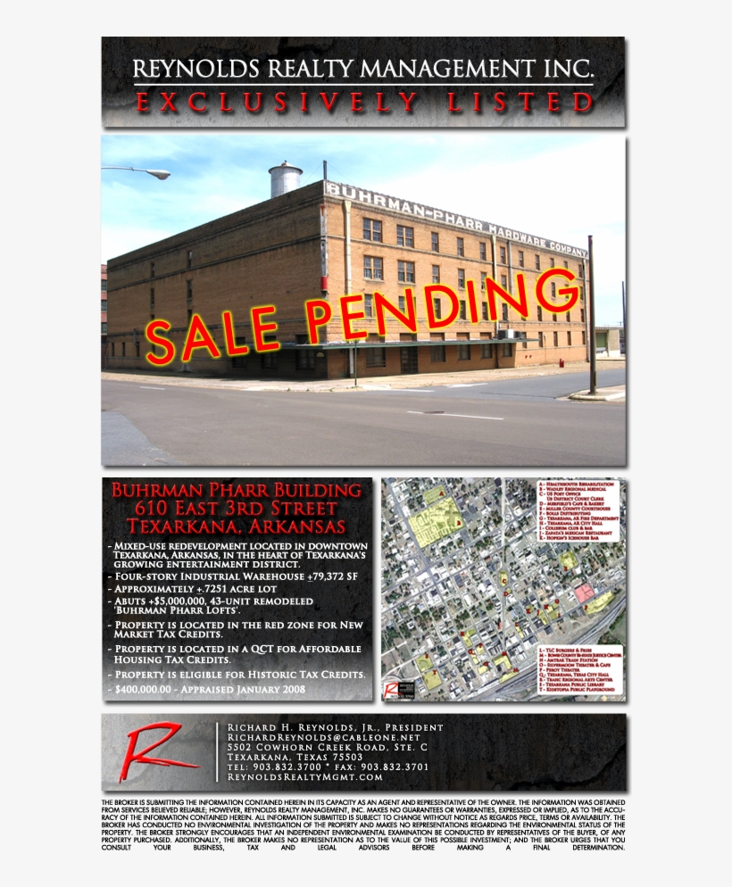 Burhman Pharr Building, Texarkana, Arkansas Sale Pending, transparent png #6696126
