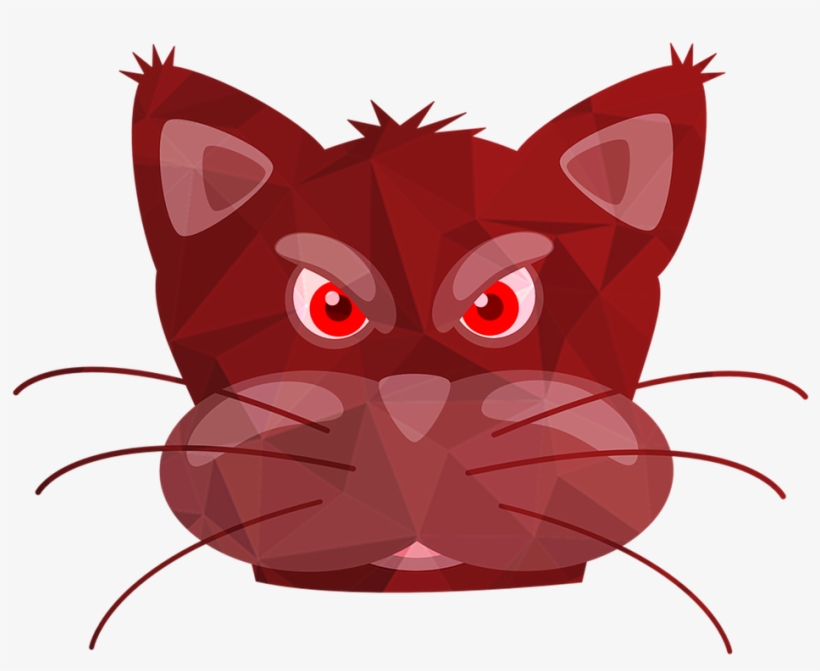 Cats,red Cat,pink Cat,cat Miror Poly,poly,triangle, transparent png #6697169