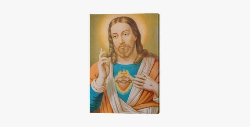Typical Catholic Image Of Heart Of Jesus Christ From - Uvwijj Jesus Crystal Diamond Painting Diy Diamond Kits, transparent png #670290