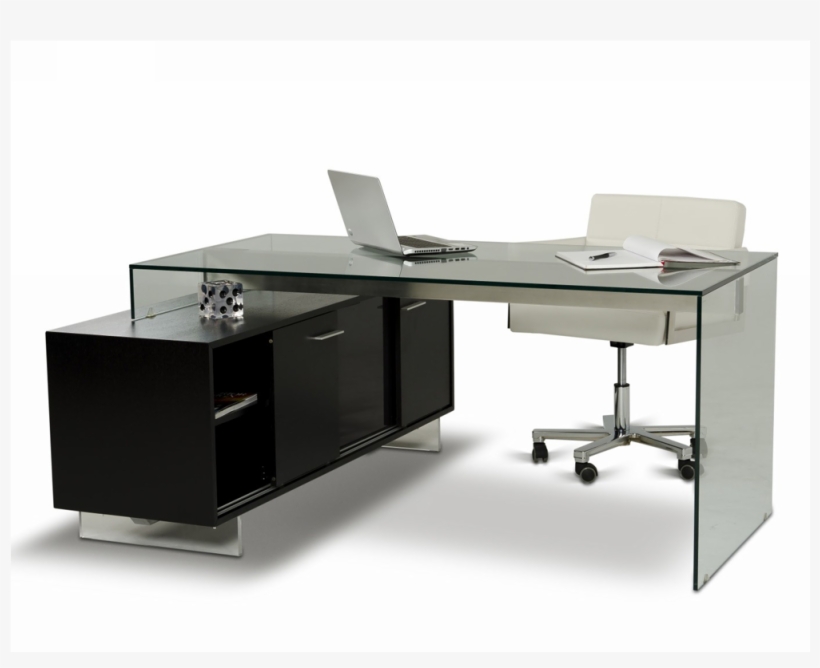 Office - Vig Furniture Modrest Alaska Black Oak Office Desk, transparent png #670845