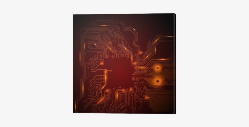 Red Technological Vector Background Canvas Print • - Number, transparent png #670901