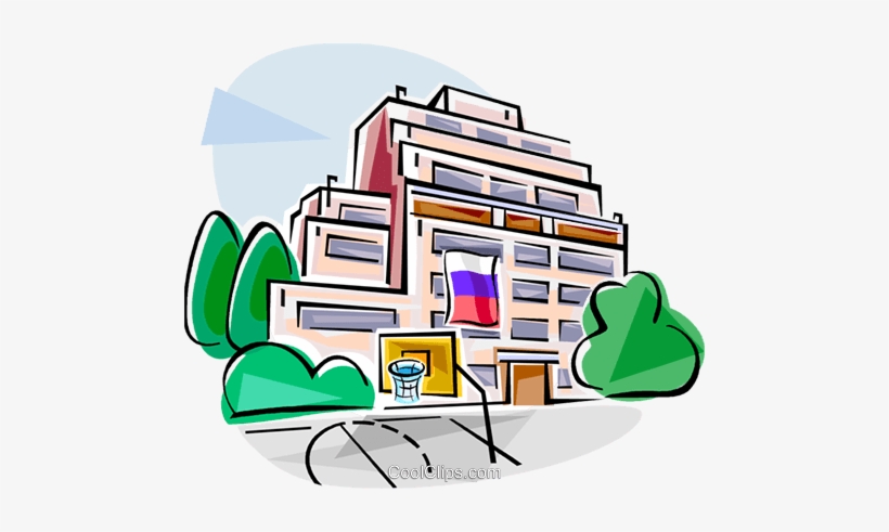 Russian School Building Royalty Free Vector Clip Art - Drawing, transparent png #671371