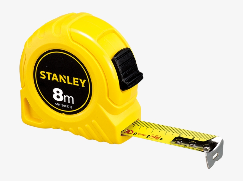Hand Tools & Storage - Stanley Tylon 8m/26 Measuring Tape, transparent png #671807