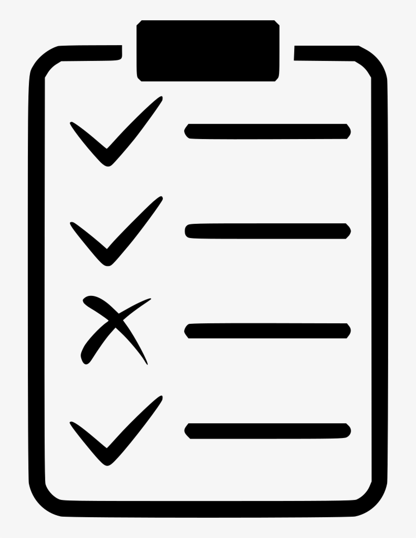 Form Application Test Clipboard Check List Tasks Audit - White Black List Icon, transparent png #671833