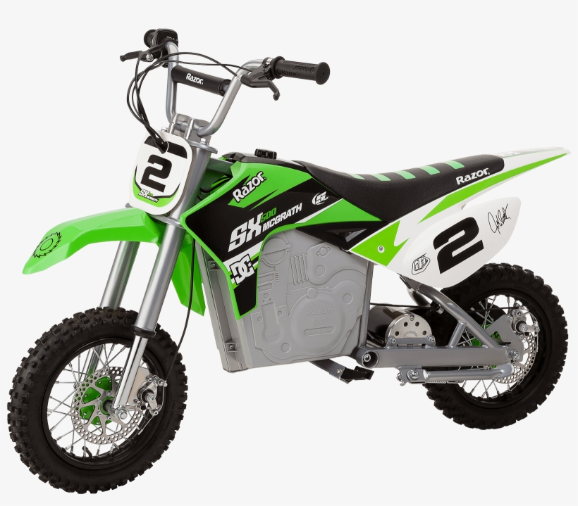 Electric Rides Sx500 Dirt Rocket Mcgrath - Green Razor Dirt Bike, transparent png #671942
