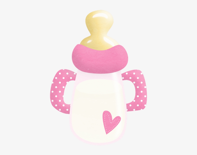 Baby Shower Nena Ilustraciones - Pink Baby Bottle Png, transparent png #672234